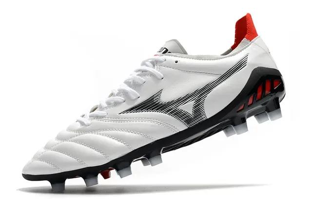 Mizuno Morelia Neo White Black Red Firm-Ground Soccer Shoes 3