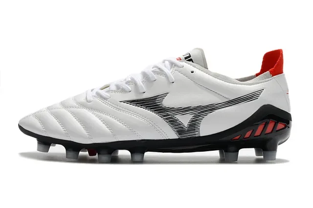 Mizuno Morelia Neo White Black Red Firm-Ground Soccer Shoes 7