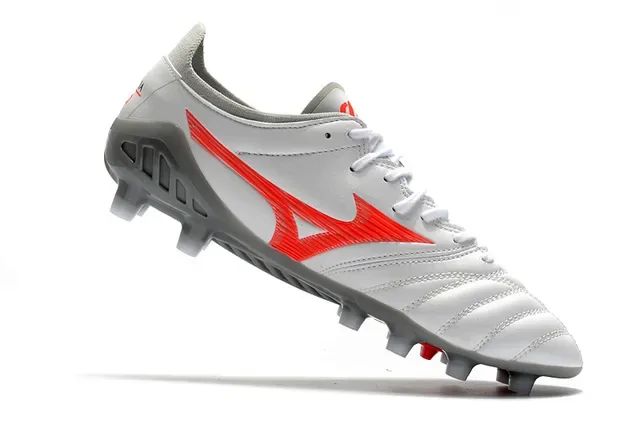 Mizuno Morelia Neo White Black Red Firm-Ground Soccer Shoes 15