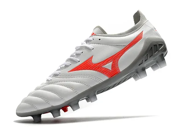 Mizuno Morelia Neo White Black Red Firm-Ground Soccer Shoes 16