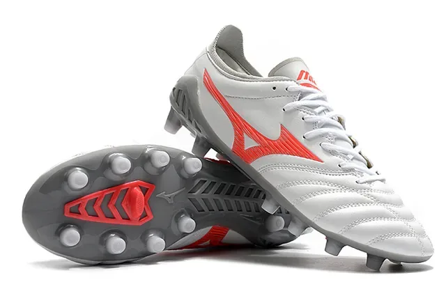Mizuno Morelia Neo White Black Red Firm-Ground Soccer Shoes 17