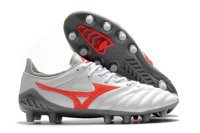 Mizuno Morelia Neo White Black Red Firm-Ground Soccer Shoes 19