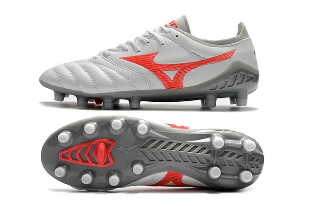 Mizuno Morelia Neo White Black Red Firm-Ground Soccer Shoes 20