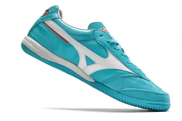 Mizuno Morelia Turquoise White Chaussures de football indoor 14