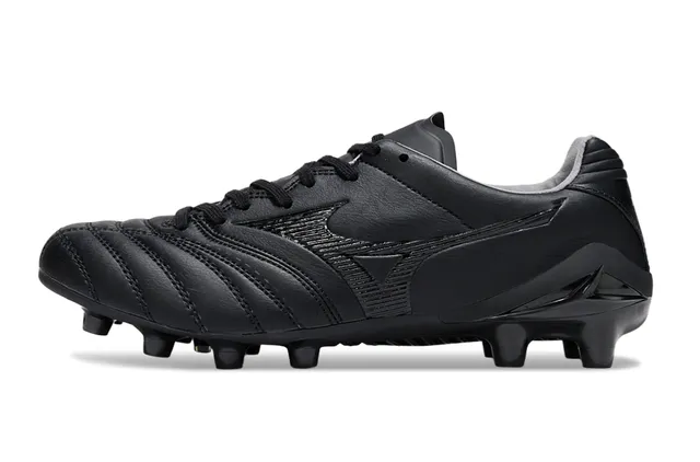Mizuno Vermelho Branco Metálico Couro Sintético Acolchoado Vamp Solo Firme Sapatos de Futebol 19