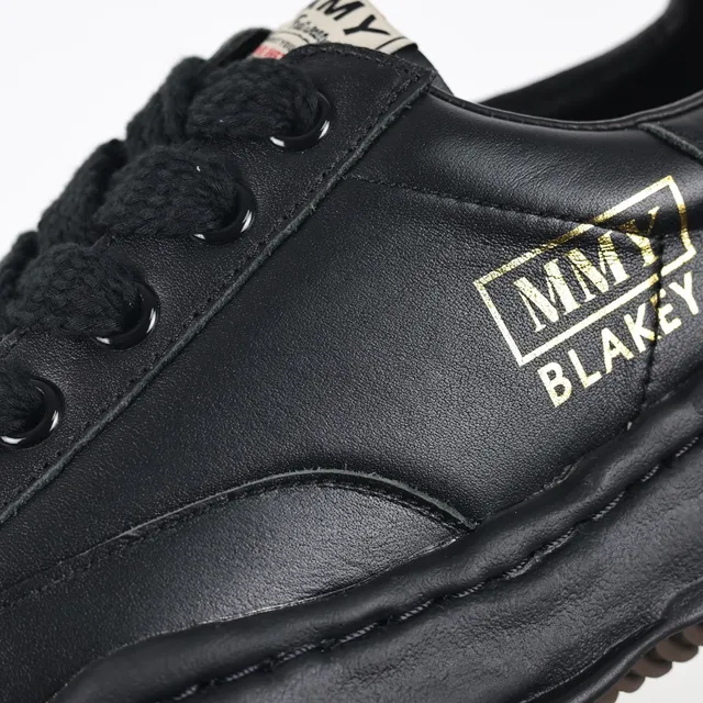 MM6 Maison Margiela Black Brown Wrinkled Leather Toe Cap Layered Stitched Sole Lifestyle Sneakers 6