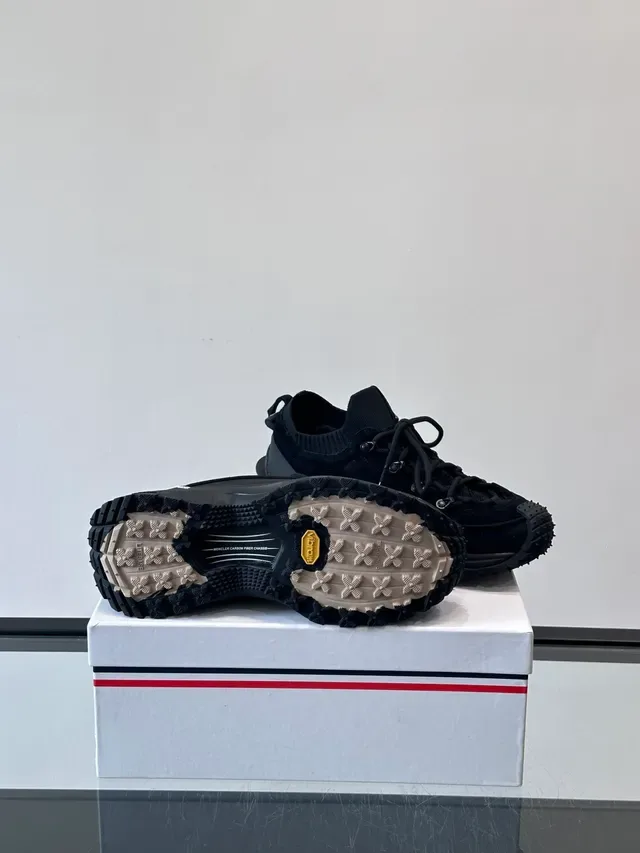 Moncler Grenoble Black Hiking-Inspired Knit Collar Lifestyle Sneakers 2