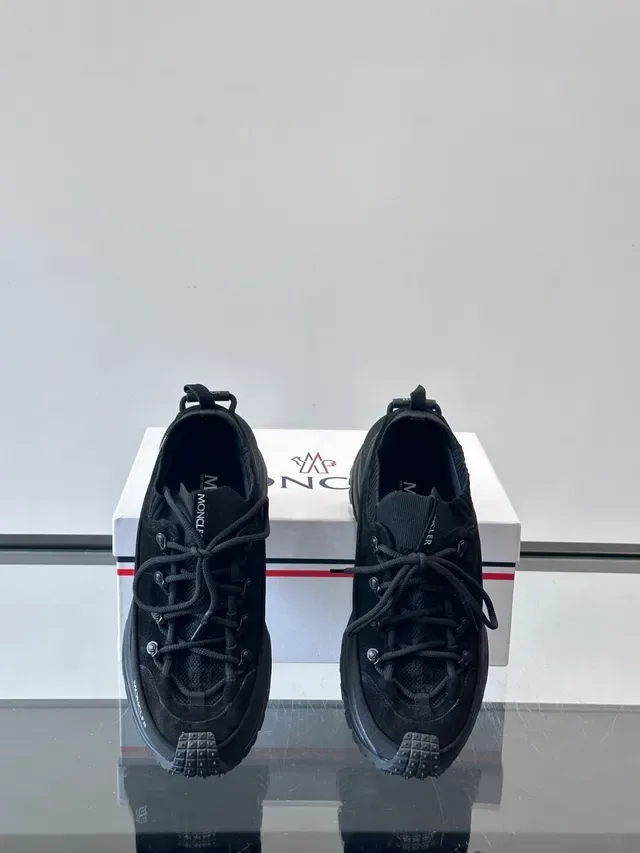 Moncler Grenoble Black Hiking-Inspired Knit Collar Lifestyle Sneakers 3