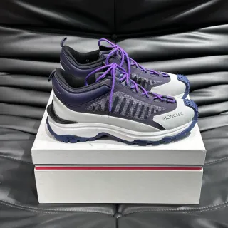 Moncler Grenoble Mesh-Panelled Navy and Purple Lifestyle Sneakers