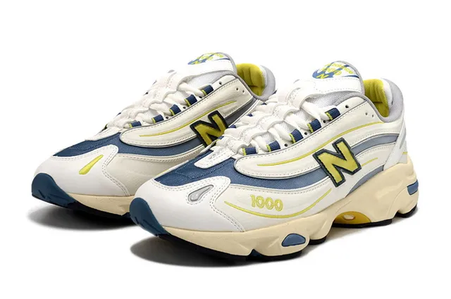 New Balance 1000 Beige Blue semelle intermédiaire stratifiée Synthetic/mesh Upper Chunky Sneakers 2