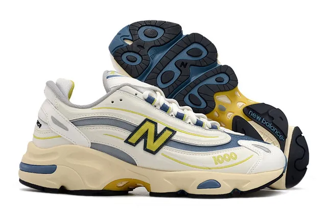 New Balance 1000 Beige Blue semelle intermédiaire stratifiée Synthetic/mesh Upper Chunky Sneakers 4