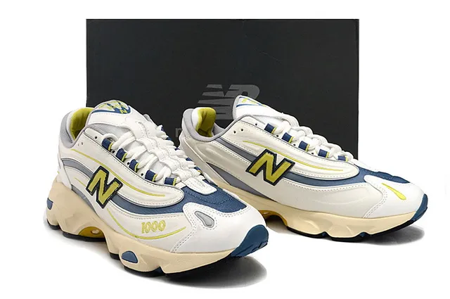 New Balance 1000 Beige Blue semelle intermédiaire stratifiée Synthetic/mesh Upper Chunky Sneakers 5