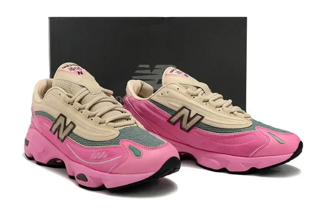 New Balance 1000 Sneakers Chunky Rose et Beige 5