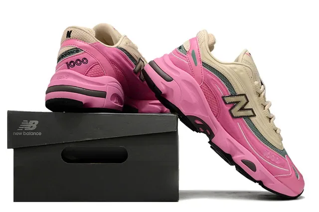 New Balance 1000 Sneakers Chunky Rose et Beige 6