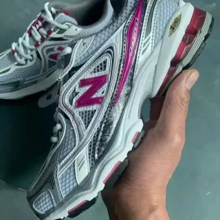 New Balance 1064 White Silver Gray Pink Lifestyle Sneakers