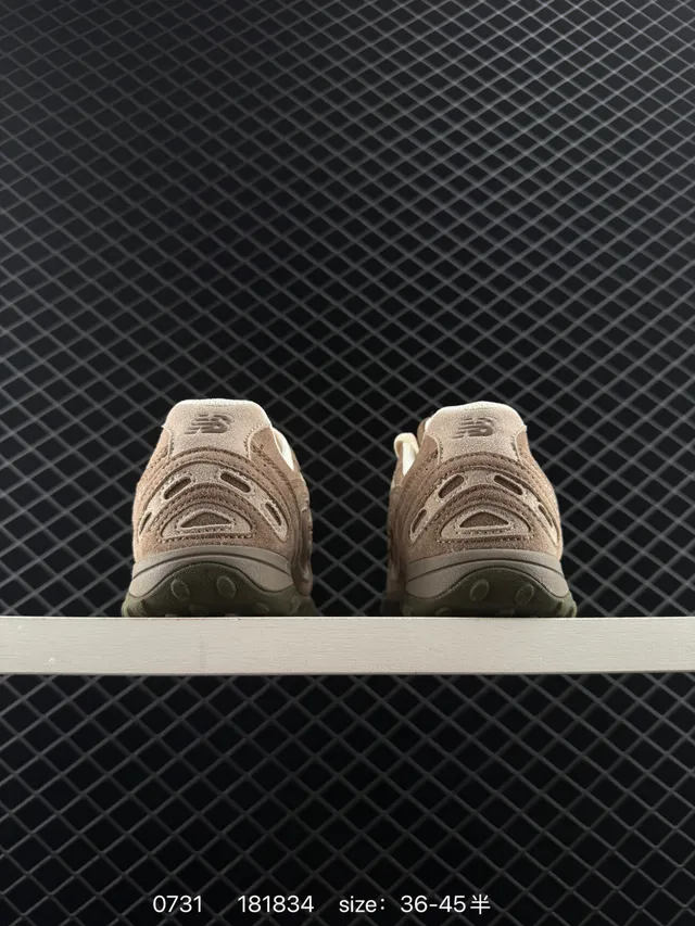 New Balance 204 Series Marrom Bege Couro Suede Superior Sol Multicamadas Tênis Chunky 3
