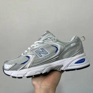 New Balance 530 فضي معدني أزرق لمسة أحذية رياضية أسلوب حياة