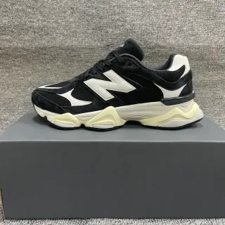 New Balance 9060 Black and Cream Chunky Sneakers