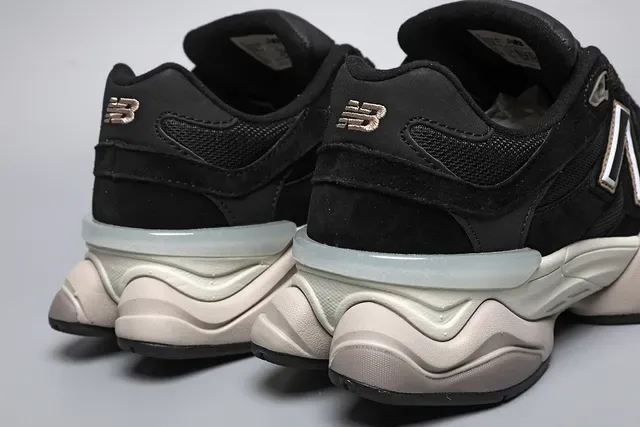 New Balance 9060 Black and Cream Lifestyle Sneakers 2