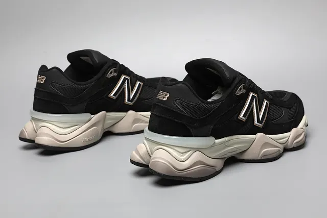 New Balance 9060 Black and Cream Lifestyle Sneakers 3
