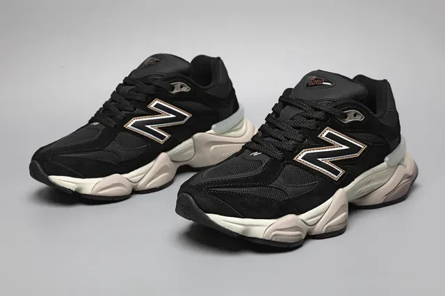 New Balance 9060 Black and Cream Lifestyle Sneakers 5