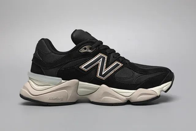 New Balance 9060 Black and Cream Lifestyle Sneakers 8