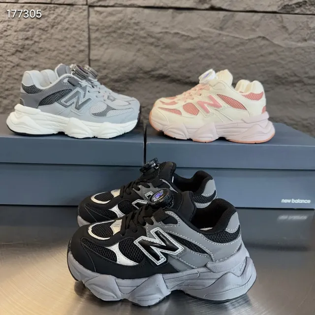 New Balance 9060 أسود رمادي كعب BOA إغلاق بالدوارة حذاء رياضي سميك 6