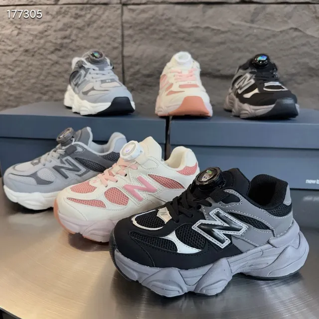 New Balance 9060 أسود رمادي كعب BOA إغلاق بالدوارة حذاء رياضي سميك 7