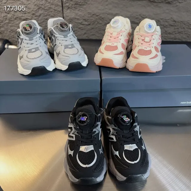 New Balance 9060 أسود رمادي كعب BOA إغلاق بالدوارة حذاء رياضي سميك 8