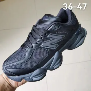 New Balance 9060 Black Monochromatic Sculpted Sole Chunky Sneakers