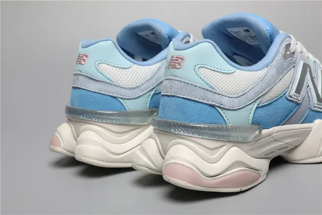 New Balance 9060 حذاء أسلوب الحياة أزرق وردي 2