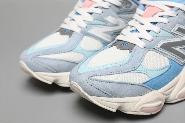 New Balance 9060 حذاء أسلوب الحياة أزرق وردي 4