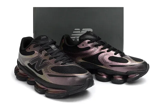 New Balance 9060 Tênis Lifestyle Iridescente Roxo Preto 5