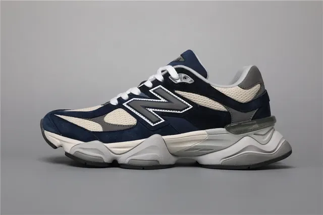 New Balance 9060 Navy and Cream Chaussures lifestyle 9