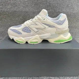 New Balance 9060 Off-White Gray Lime Green أحذية رياضية سميكة