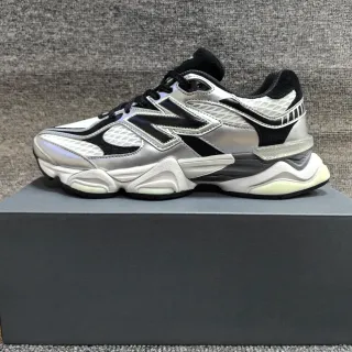 New Balance 9060 Argent Noir Blanc Sneakers Chunky