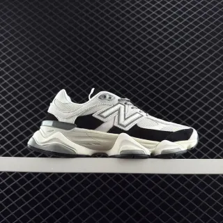 New Balance 9060 White Black Chunky Sneakers
