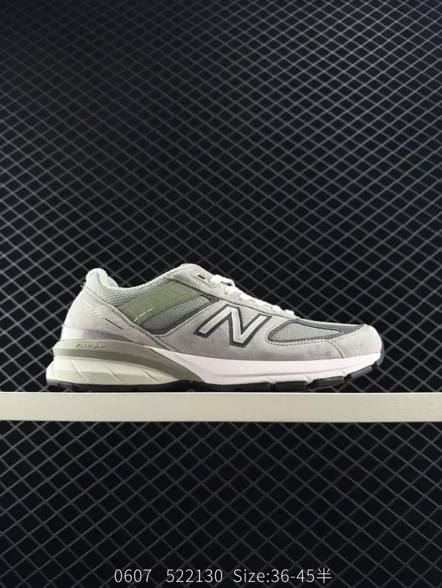 New Balance 990 Gris Verde Suela Chunky Ante y Malla Superior Zapatillas Lifestyle 8
