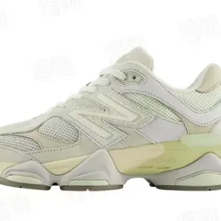 New Balance Beige Yellow Layered Mesh And Suede Upper Oversized 'N' Logo Chunky Sneakers