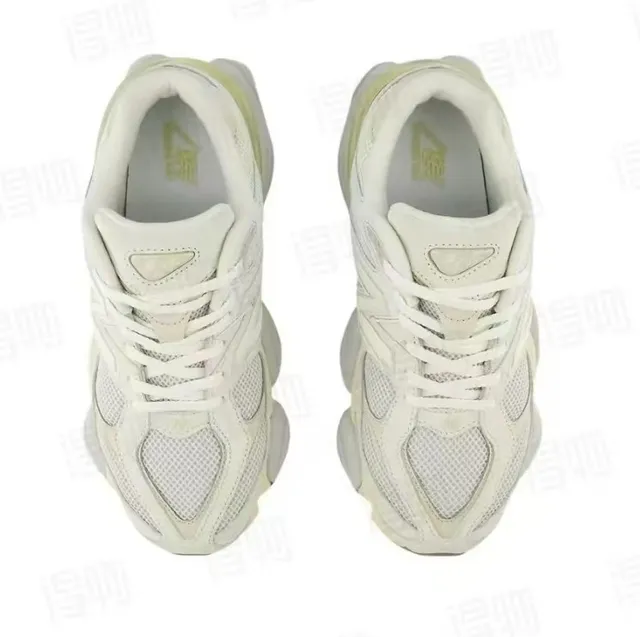 New Balance Beige Jaune Matière mesh et suède supérieure oversized 'N' logo chunky sneakers 3