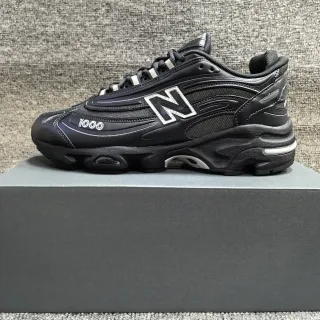 New Balance Noir Blanc Sculpté Semelle intermédiaire Stratifiée Cage Synthétique Baskets Chunky