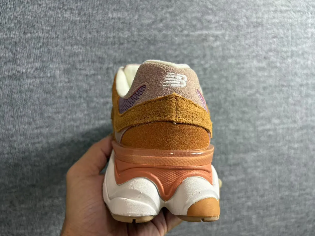 New Balance Brown Pink Silhouette Mixed Suede-Mesh Upper Chunky Sneakers 4