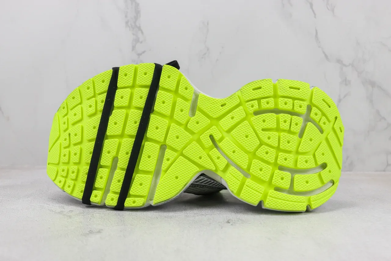 New Balance Cinza Verde Sola Intermediária Esculpida Malha E Superposição Sintética Tênis Chunky 8