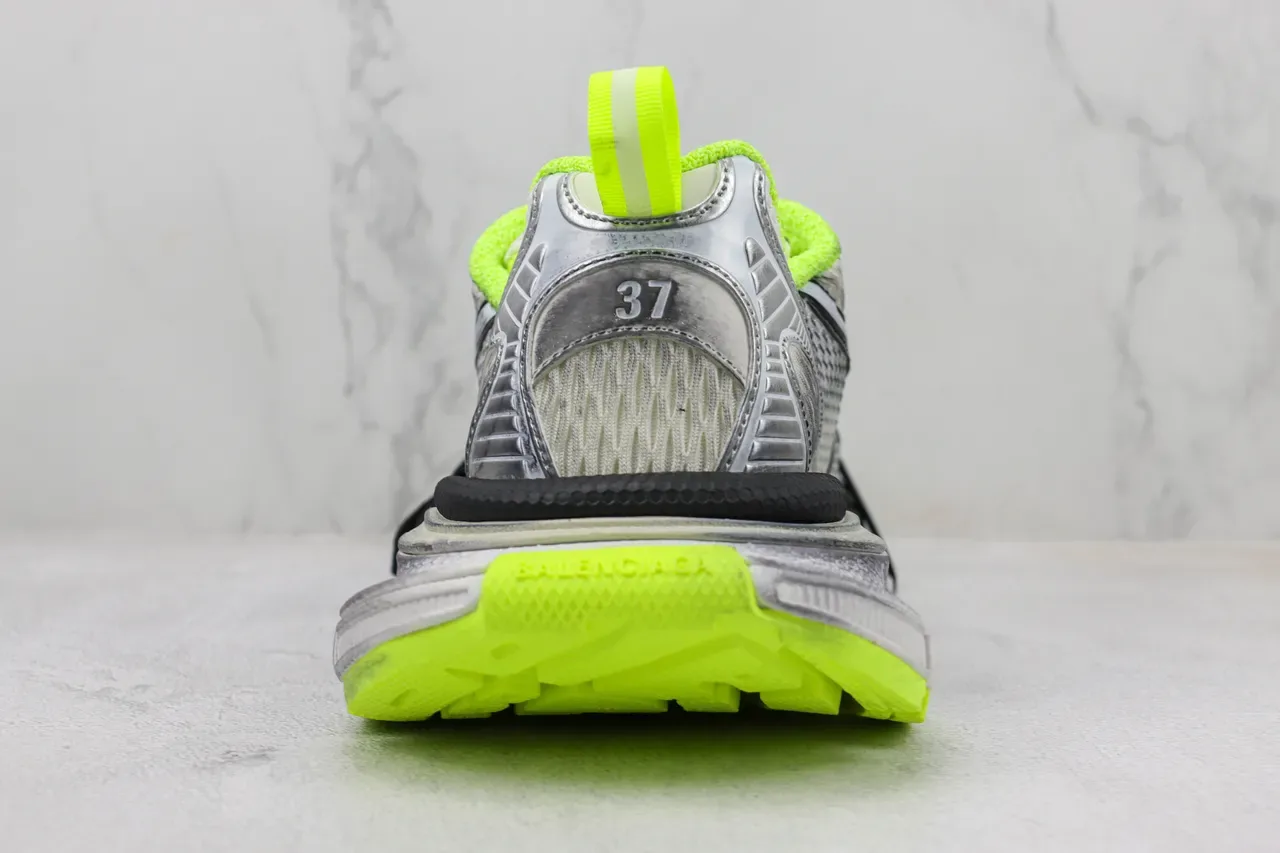 New Balance Cinza Verde Sola Intermediária Esculpida Malha E Superposição Sintética Tênis Chunky 9