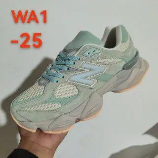 New Balance Verde Gris Suela Media Híbrido Mesh-Suede Superior Zapatillas Chunky