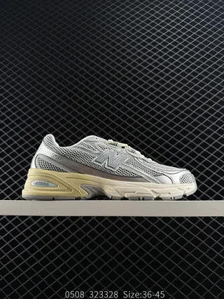 New Balance NB740 رمادي أصفر شبكي علوي متعدد الطبقات كعب سميك أحذية رياضية 2