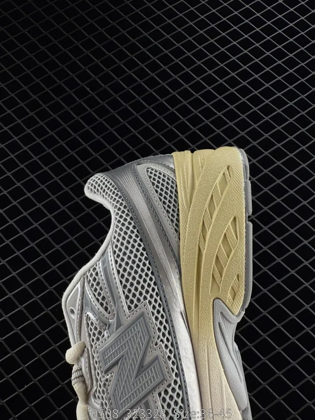 New Balance NB740 رمادي أصفر شبكي علوي متعدد الطبقات كعب سميك أحذية رياضية 4