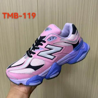 New Balance حذاء رياضي سميك وردي أزرق وسط إنيلي متعدد الألوان طبقات علوية