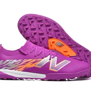 New Balance Purple Orange Knit-Synthetic Upper Dynamic Graphic Stripe Sneakers