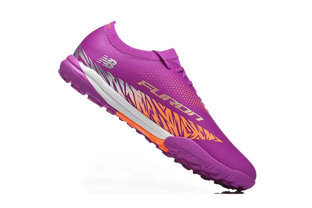 New Balance Sneakers haut tricot-synthétique rayure graphique dynamique violet orange 4